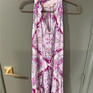 LOFT Paisley Pink and White Dress